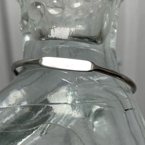 Vintage Engravable Nickel Silver Cuff Bracelet - minimalist, dainty, unisex